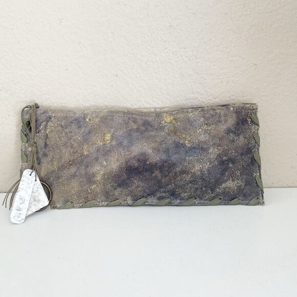 Rare Susan Riedweg Leather clutch Bag Made in USA Southwest - Picture 6 of 9